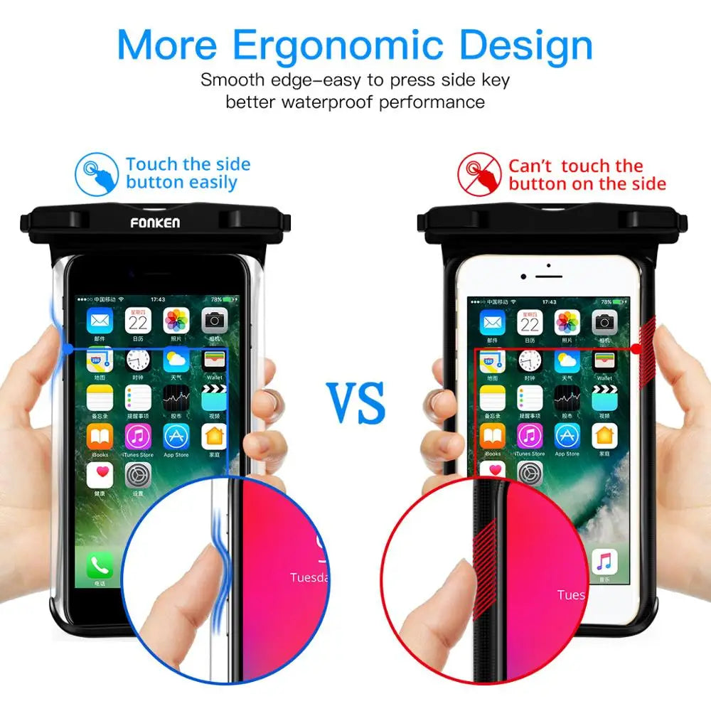 Vattentät Smartphone-fodral DryVault | Full View Design | Åtkomst från sidan | Med bärrem