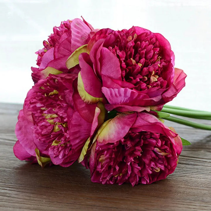 Stort Set med Silkesblommor av Pion