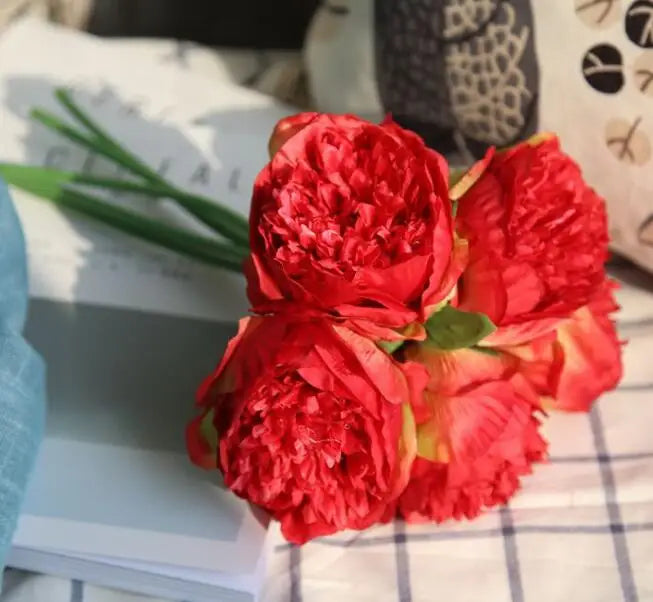 Stort Set med Silkesblommor av Pion