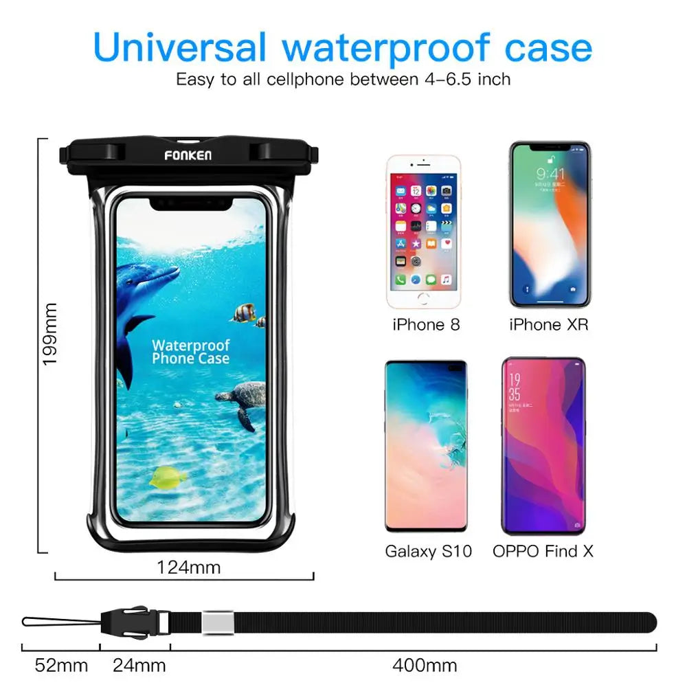 Vattentät Smartphone-fodral DryVault | Full View Design | Åtkomst från sidan | Med bärrem