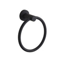 Handduksring i 304 rostfritt stål i krom, Rund enkel design, Svart, Europeiska badrumsaccessoarer, Rostfri