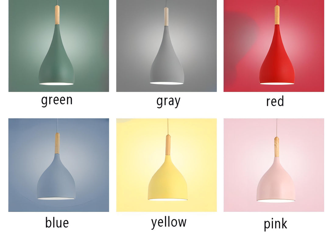 Talon - Modern Drop-Shaped Wooden Pendant Light Skandinavisk Taklampa