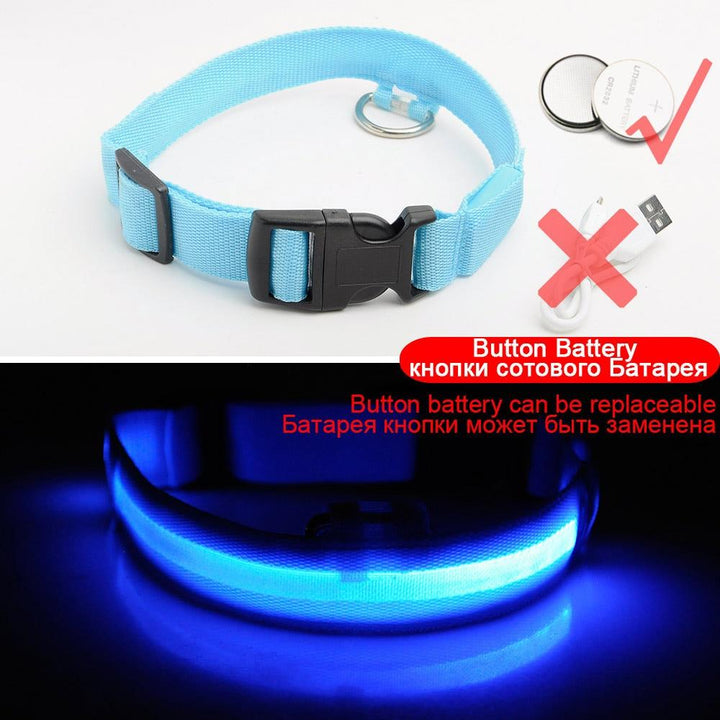 Ljusande Hundhalsband - Blinkande Hundhalsband