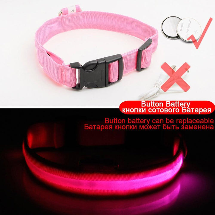 Ljusande Hundhalsband - Blinkande Hundhalsband