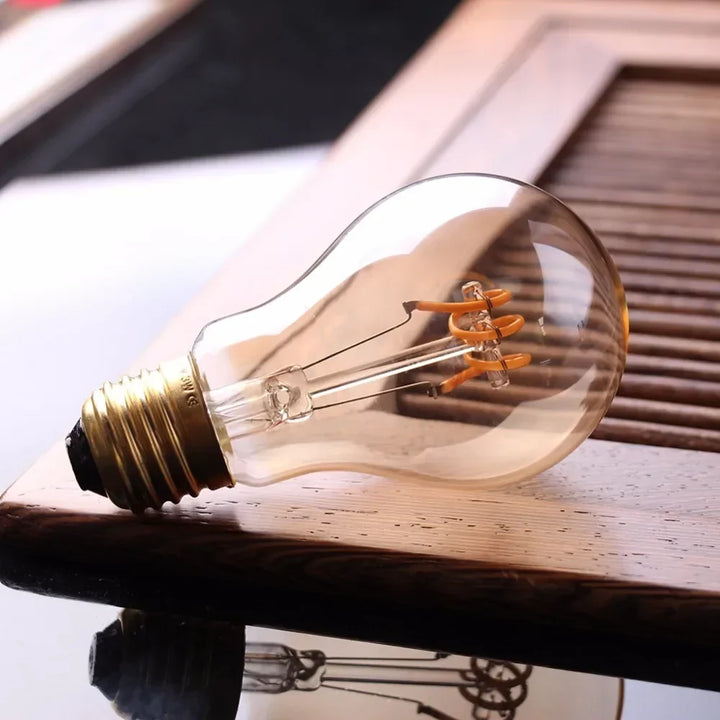 Dimbar Vintage LED-lampa (3W, E27-fäste) - Guldspiraltråd för Kandelabrar &amp; Dekorativ Belysning