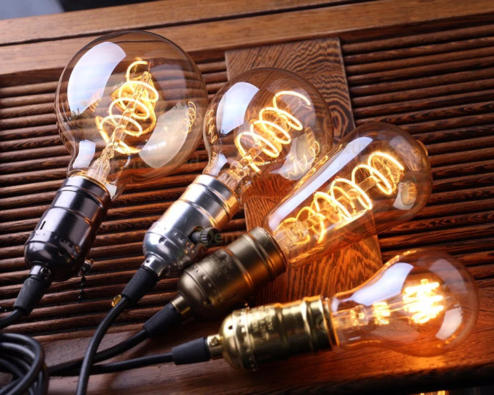 Dimbar Vintage LED-lampa (3W, E27-fäste) - Guldspiraltråd för Kandelabrar &amp; Dekorativ Belysning