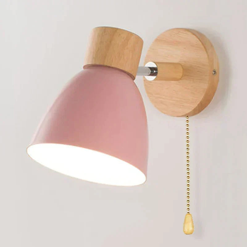 Trä Vägglampa