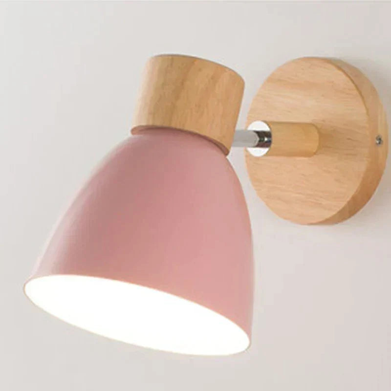 Trä Vägglampa