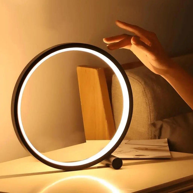 Dimbar LED Touch Rund Bordslampa för Kreativa Utrymmen