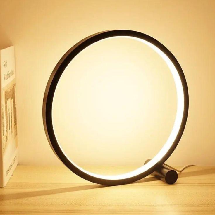 Dimbar LED Touch Rund Bordslampa för Kreativa Utrymmen