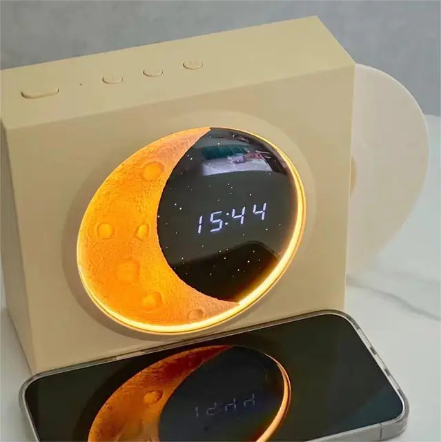 Månlampa med musik och LED-nattljus – Stämningsbelysning med Bluetooth-högtalare |