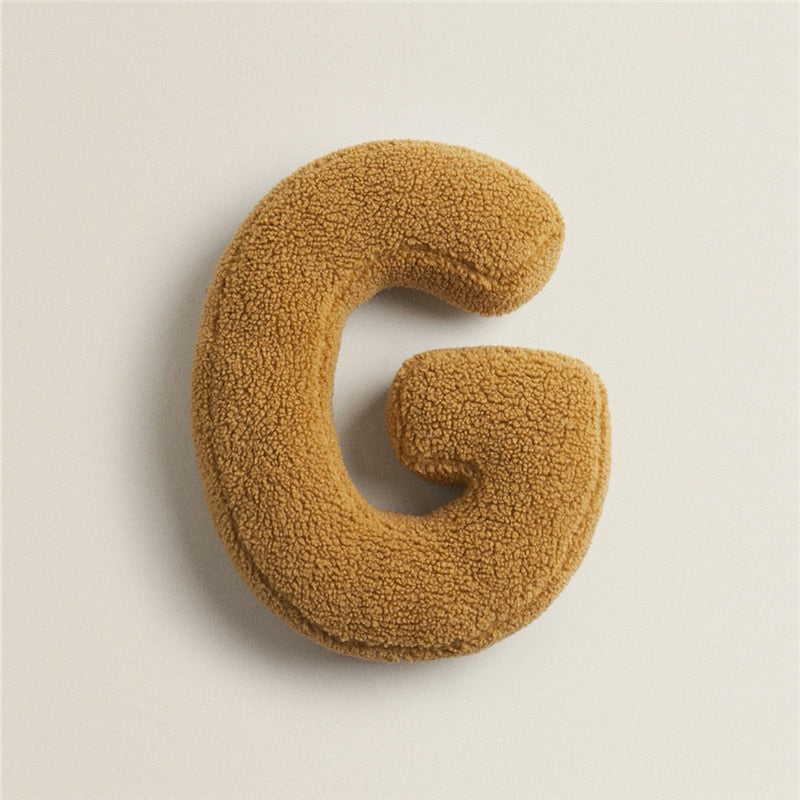 Alfabet Bokstav Fleece Kudde