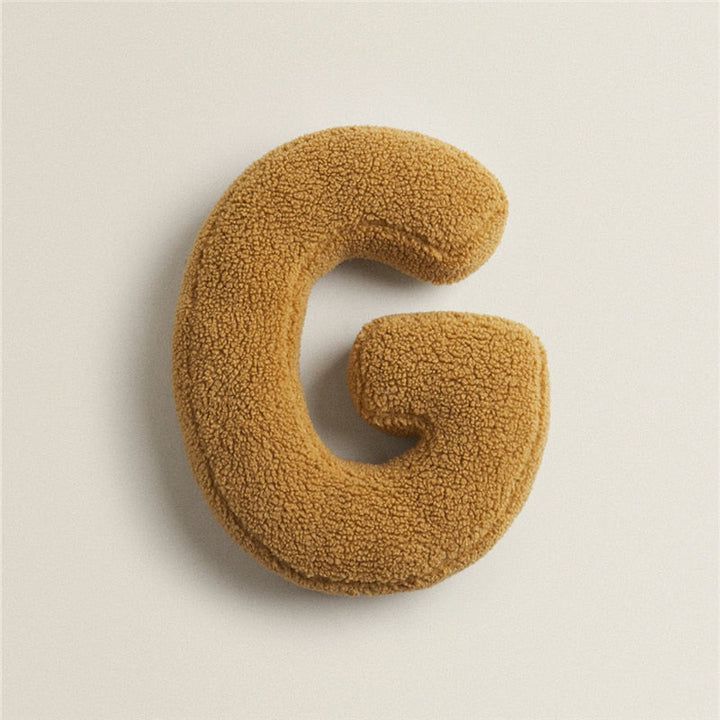 Alfabet Bokstav Fleece Kudde