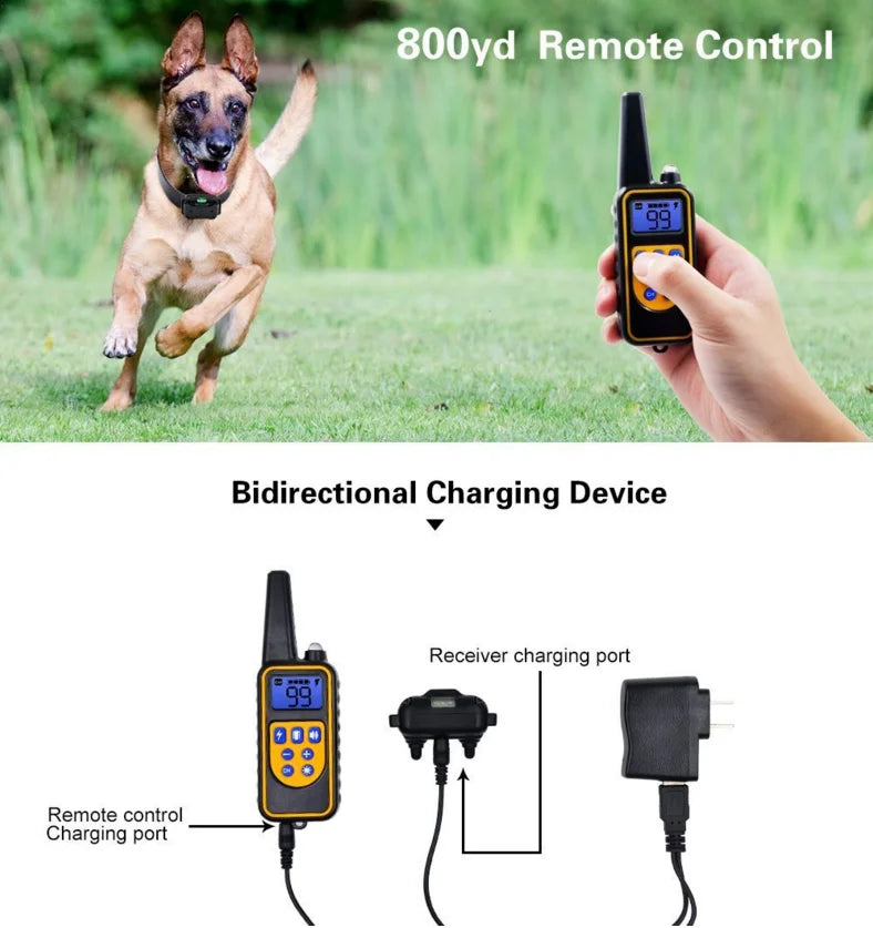 Justerbar Elektrisk Hundtränings E-Halsband – Säker, Effektiv Fjärrkontroll