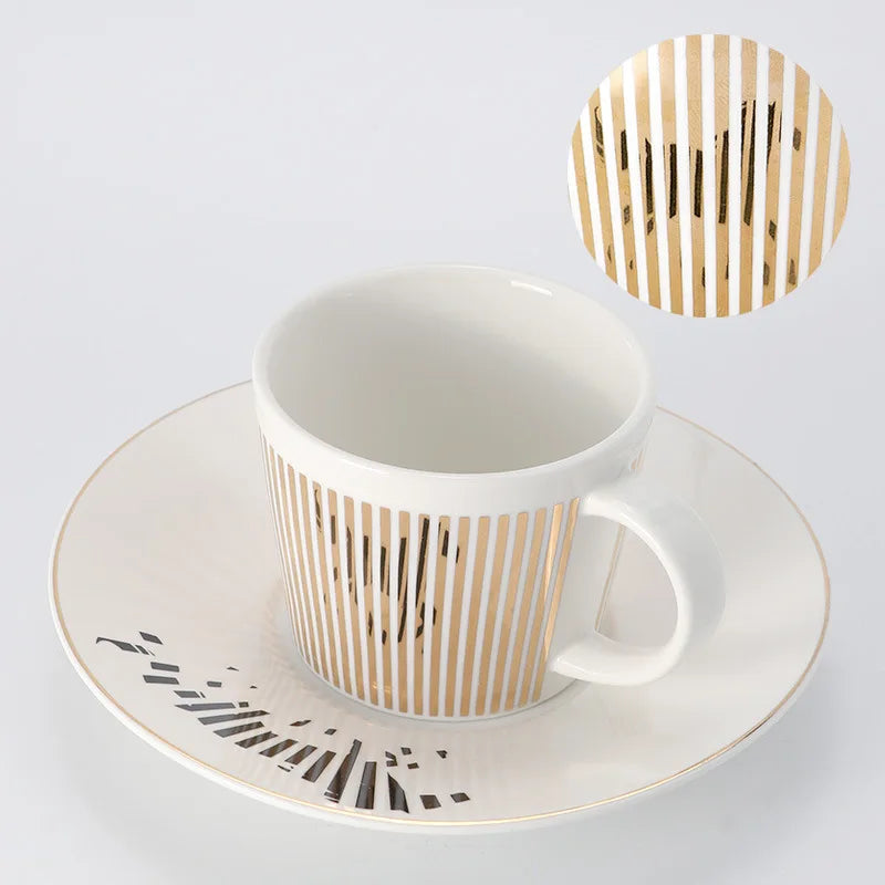 Kreativ dynamisk SLR kopp Leopard anamorfisk zebra kopp Luycho kaffe te kopp set med underlägg 90ml-225ml