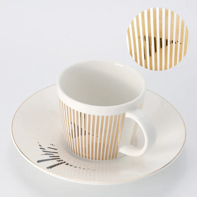 Kreativ dynamisk SLR kopp Leopard anamorfisk zebra kopp Luycho kaffe te kopp set med underlägg 90ml-225ml