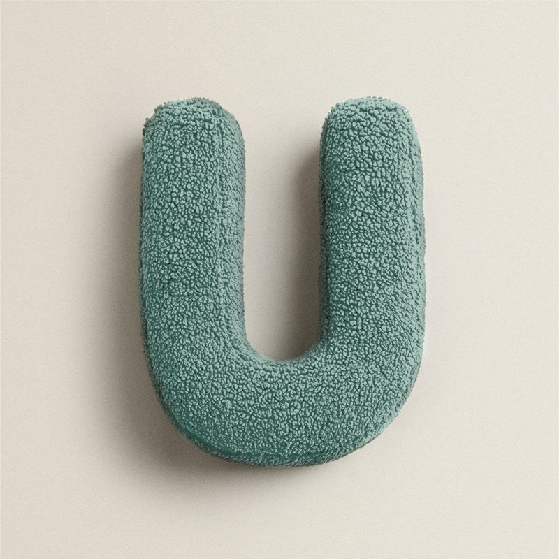 Alfabet Bokstav Fleece Kudde