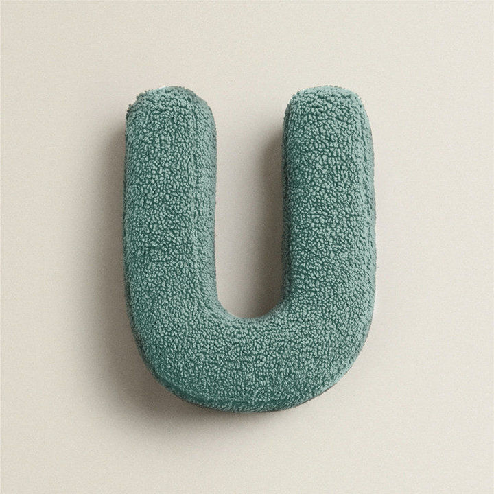 Alfabet Bokstav Fleece Kudde