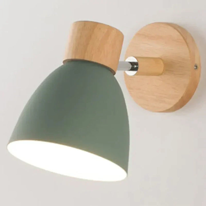 Trä Vägglampa