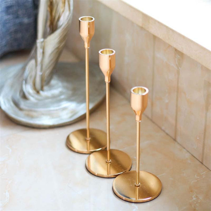 3-delars set metall ljusstake