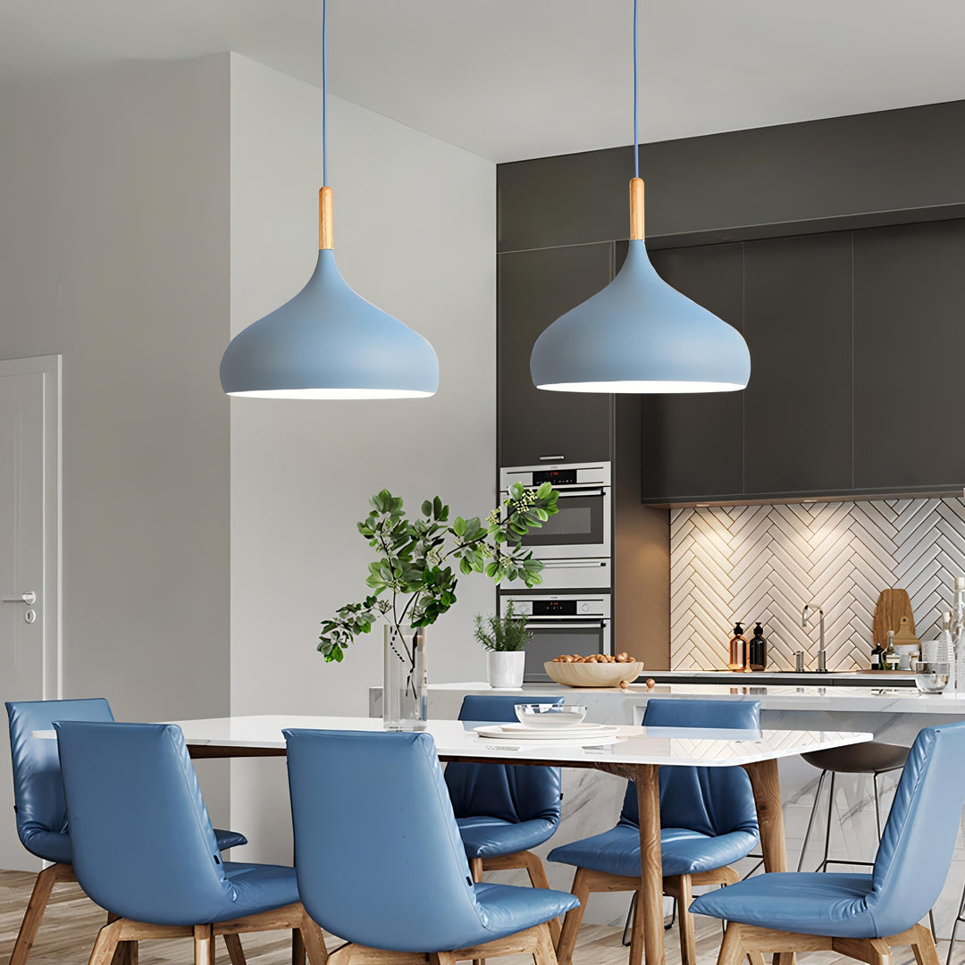 Talon - Modern Drop-Shaped Wooden Pendant Light Skandinavisk Taklampa