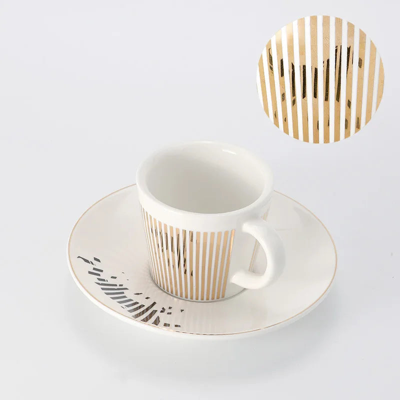 Kreativ dynamisk SLR kopp Leopard anamorfisk zebra kopp Luycho kaffe te kopp set med underlägg 90ml-225ml