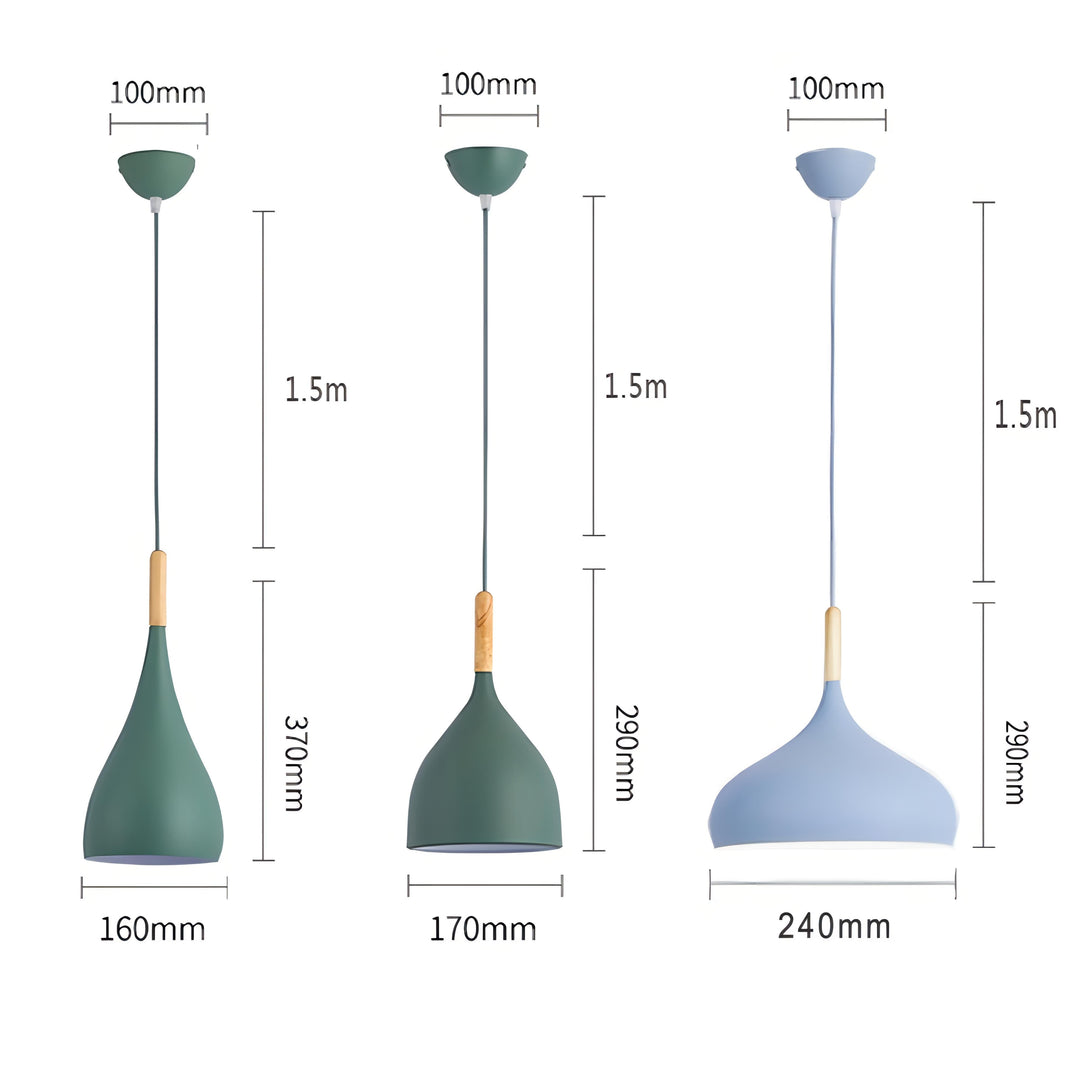 Talon - Modern Drop-Shaped Wooden Pendant Light Skandinavisk Taklampa