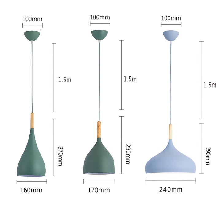 Talon - Modern Drop-Shaped Wooden Pendant Light Skandinavisk Taklampa