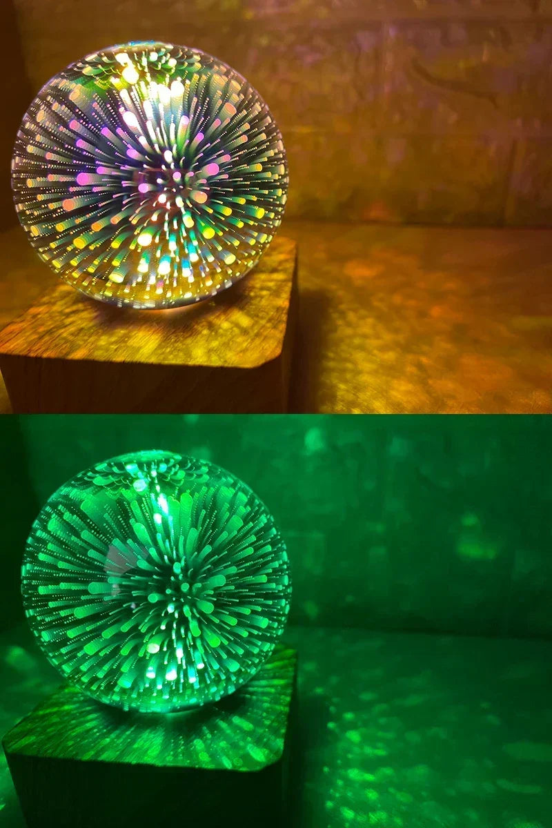 Nattljus Stjärnhimmel Stjärna Hjärta färgglad Atmosfär Flera USB Bordsskrivbordslampa Boll Hem Sovrumsdekoration Julklapp