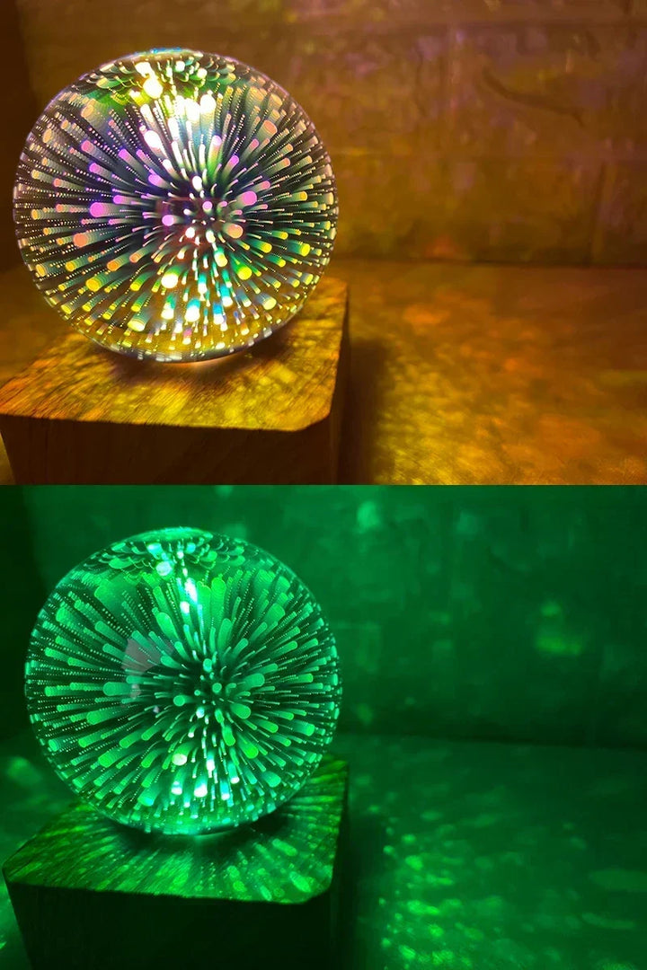 Nattljus Stjärnhimmel Stjärna Hjärta färgglad Atmosfär Flera USB Bordsskrivbordslampa Boll Hem Sovrumsdekoration Julklapp