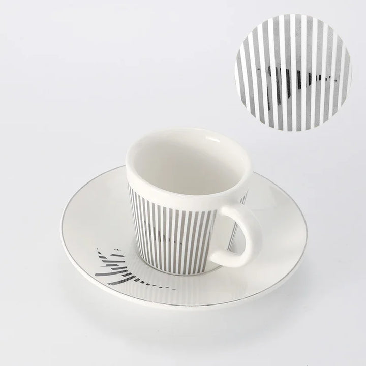 Kreativ dynamisk SLR kopp Leopard anamorfisk zebra kopp Luycho kaffe te kopp set med underlägg 90ml-225ml