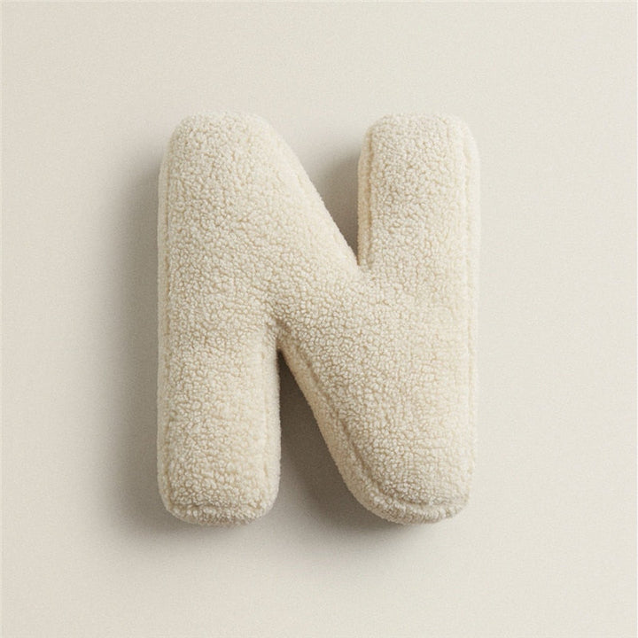 Alfabet Bokstav Fleece Kudde