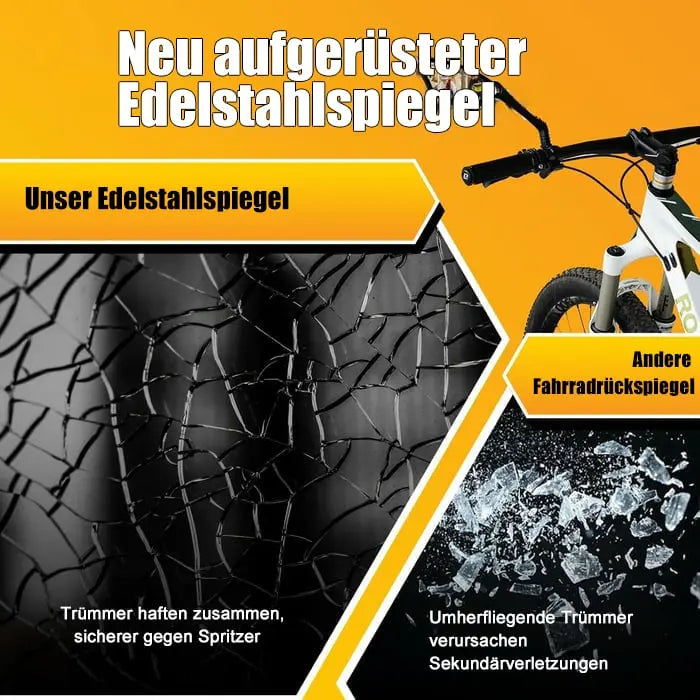 Cykel Spegel i rostfritt stål – stöttålig &amp; 360° roterbar för ökad säkerhet