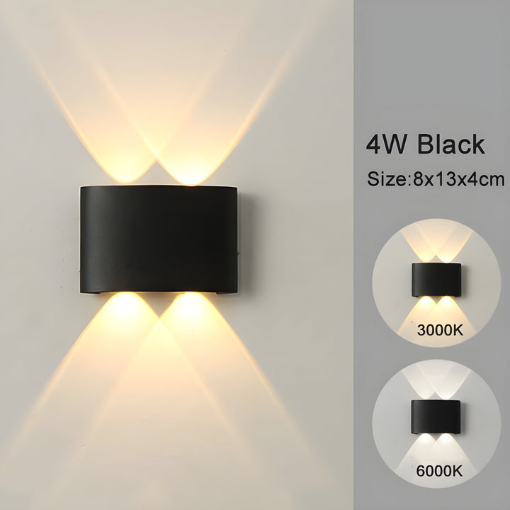 LED väggmonterade lampor för inomhus- och utomhusområden