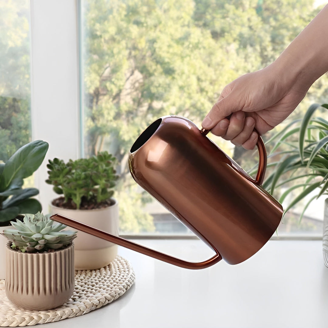 Rostfri Stål Hällare - 1.5L Lång Vattnare för Växter och Blommor