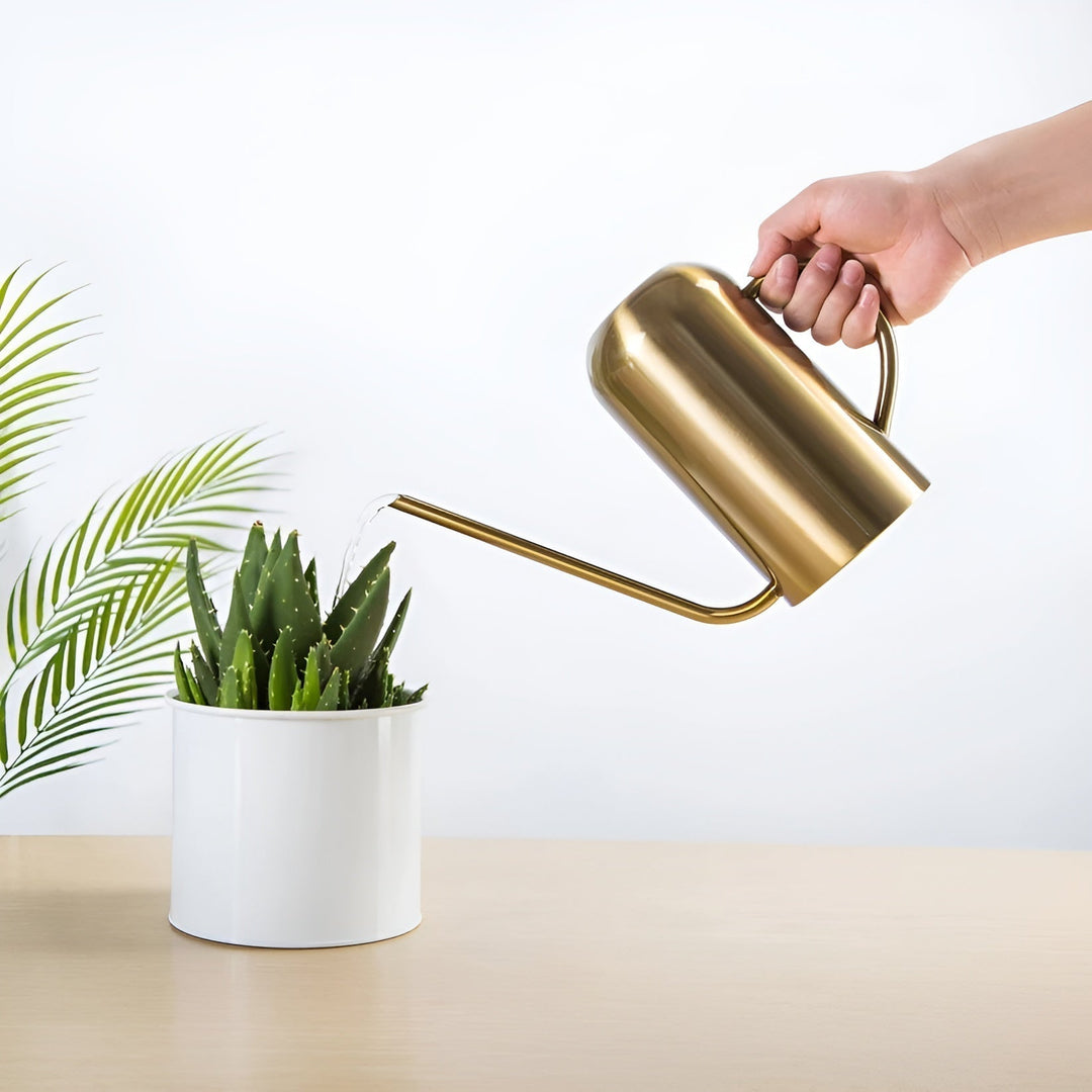 Rostfri Stål Hällare - 1.5L Lång Vattnare för Växter och Blommor