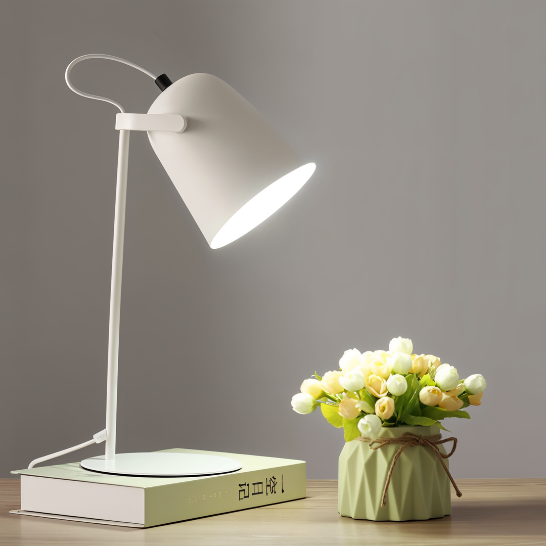 Macaron Bordslampa - Nordisk Gul Skrivbordslampa - Justerbar Lampa