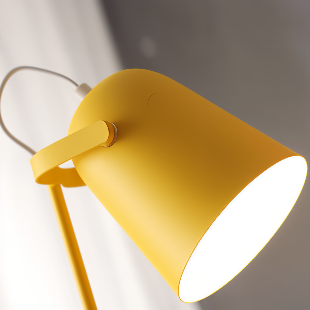Macaron Bordslampa - Nordisk Gul Skrivbordslampa - Justerbar Lampa