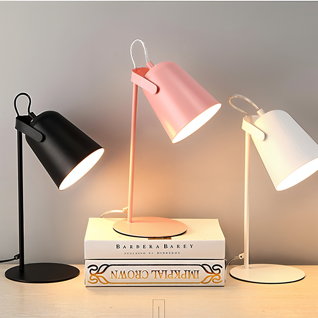 Macaron Bordslampa - Nordisk Gul Skrivbordslampa - Justerbar Lampa