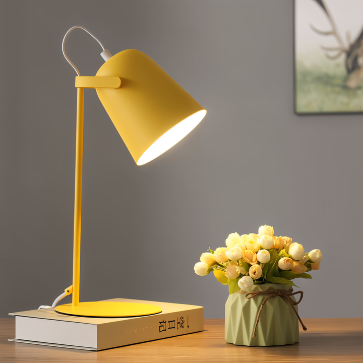 Macaron Bordslampa - Nordisk Gul Skrivbordslampa - Justerbar Lampa