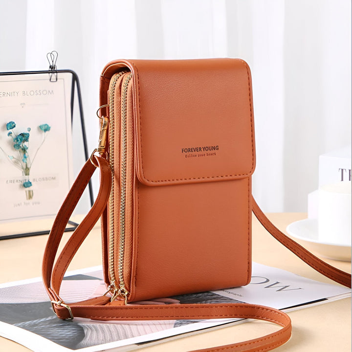 Carry - Stilig Crossbody Plånbok &amp; Mobilhållare Väska