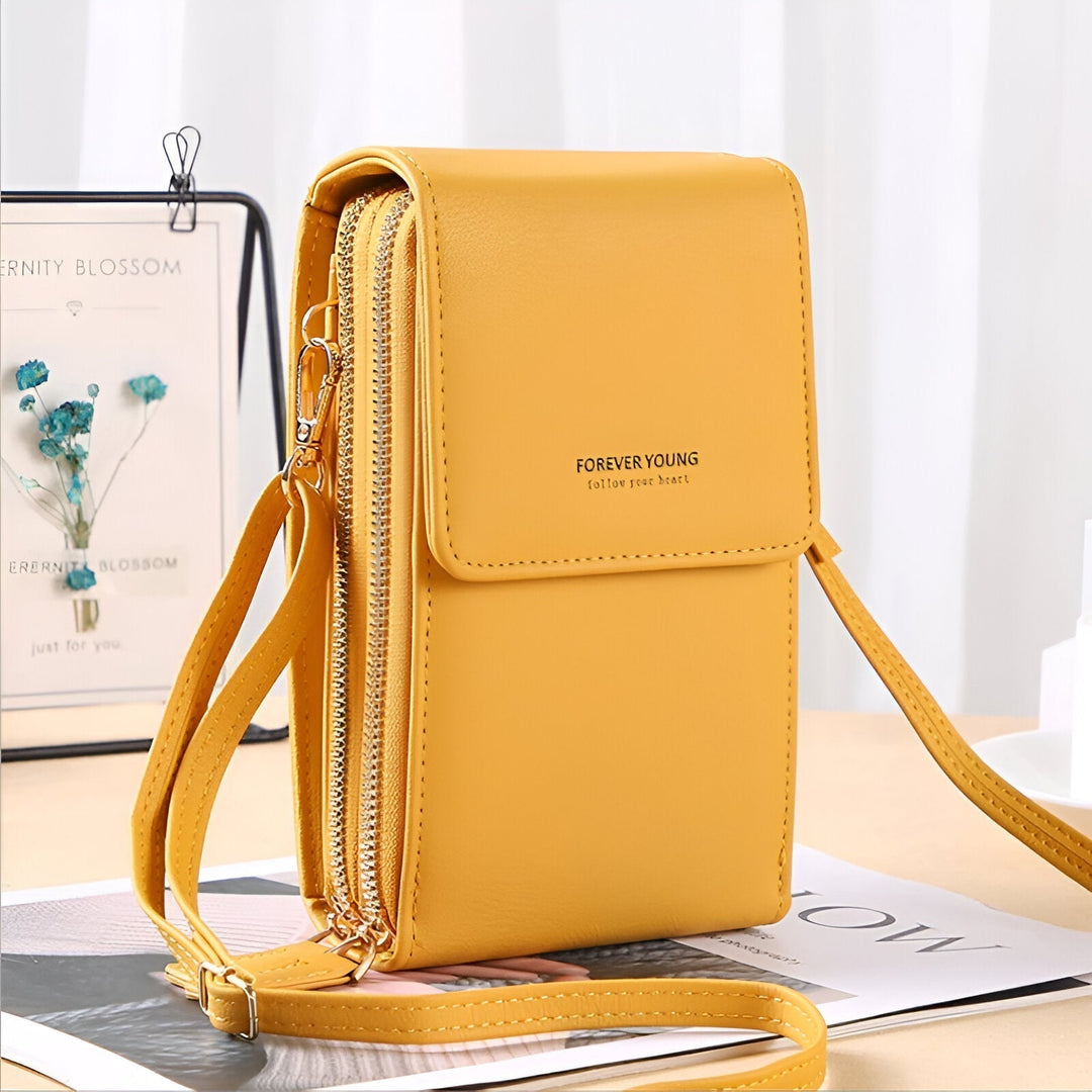 Carry - Stilig Crossbody Plånbok &amp; Mobilhållare Väska