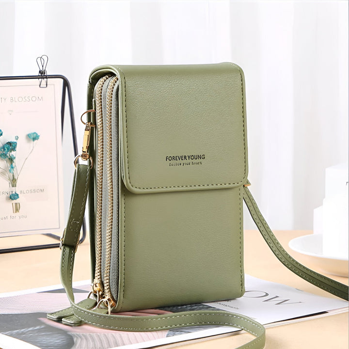 Carry - Stilig Crossbody Plånbok &amp; Mobilhållare Väska