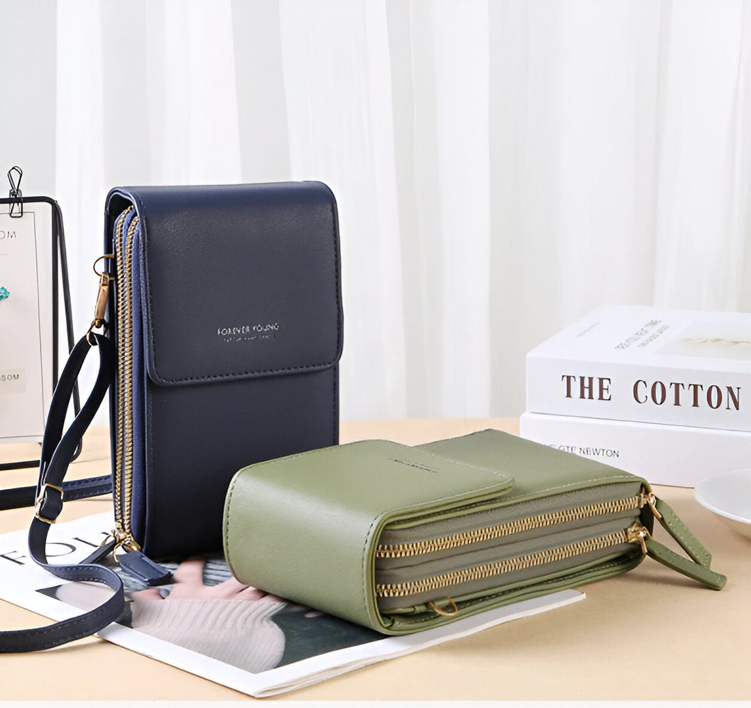 Carry - Stilig Crossbody Plånbok &amp; Mobilhållare Väska