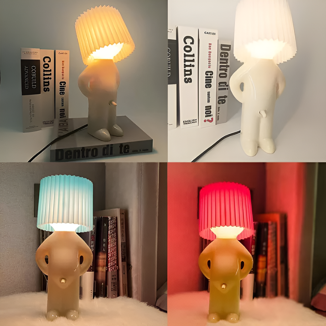 Bordslampa - Kreativ lilla blyga pojke LED-lampa