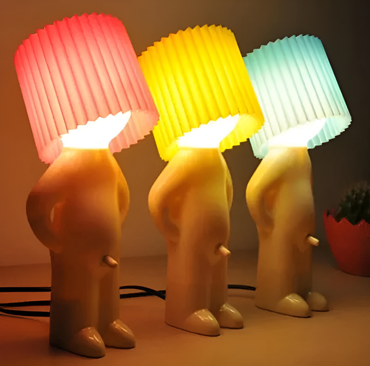 Bordslampa - Kreativ lilla blyga pojke LED-lampa