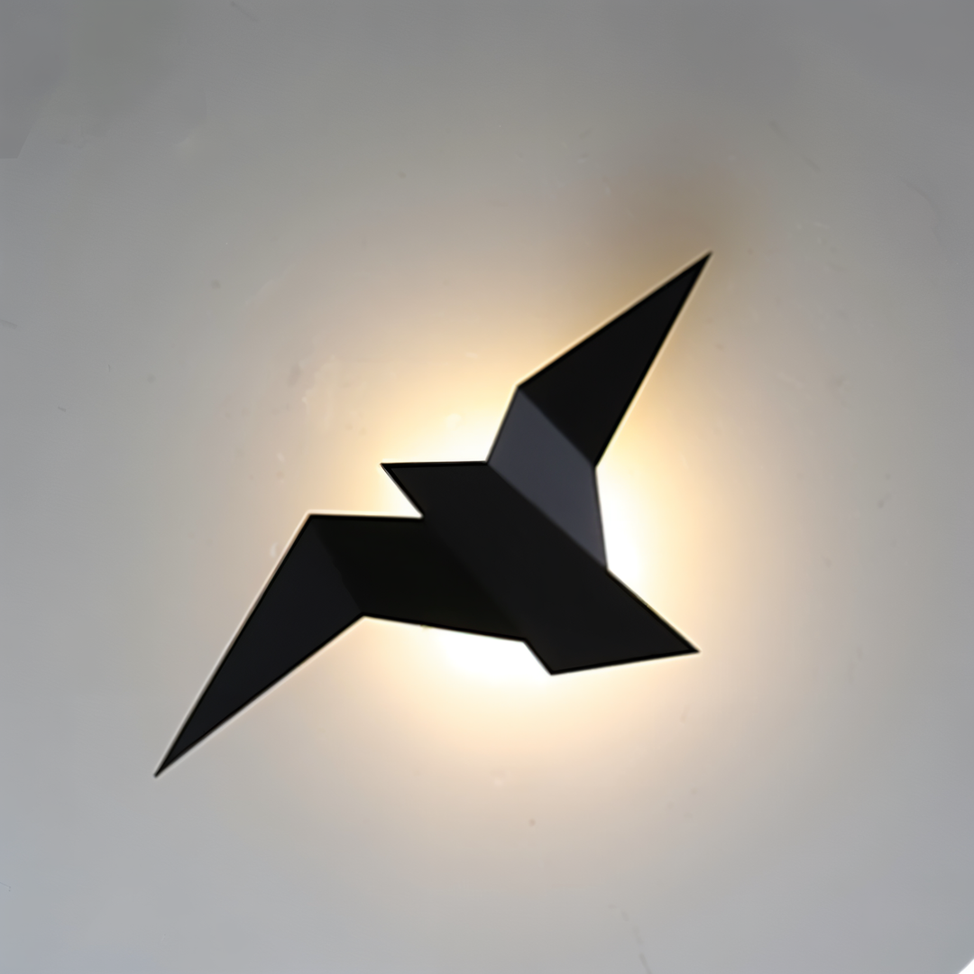 OriTori Vägglampa - Geometrisk Origami Fågel Vägglampa - Japansk Stil Vägglampdesign