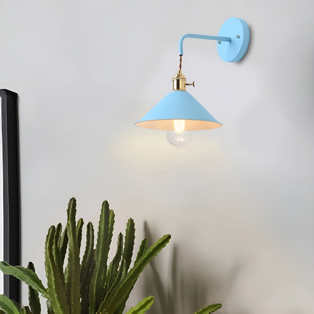 Retro Vintage Vägglampa - Vintage-inspirerad Konformad Metallvägglampa