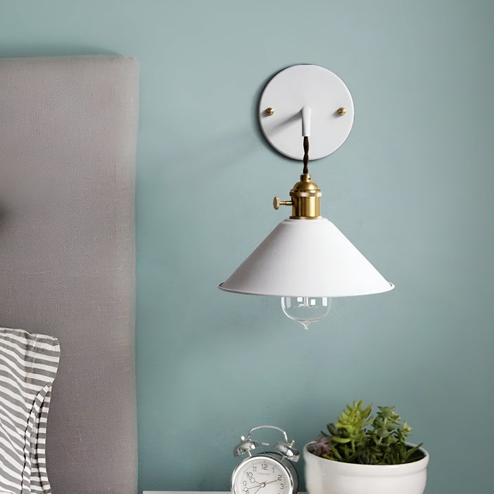 Retro Vintage Vägglampa - Vintage-inspirerad Konformad Metallvägglampa