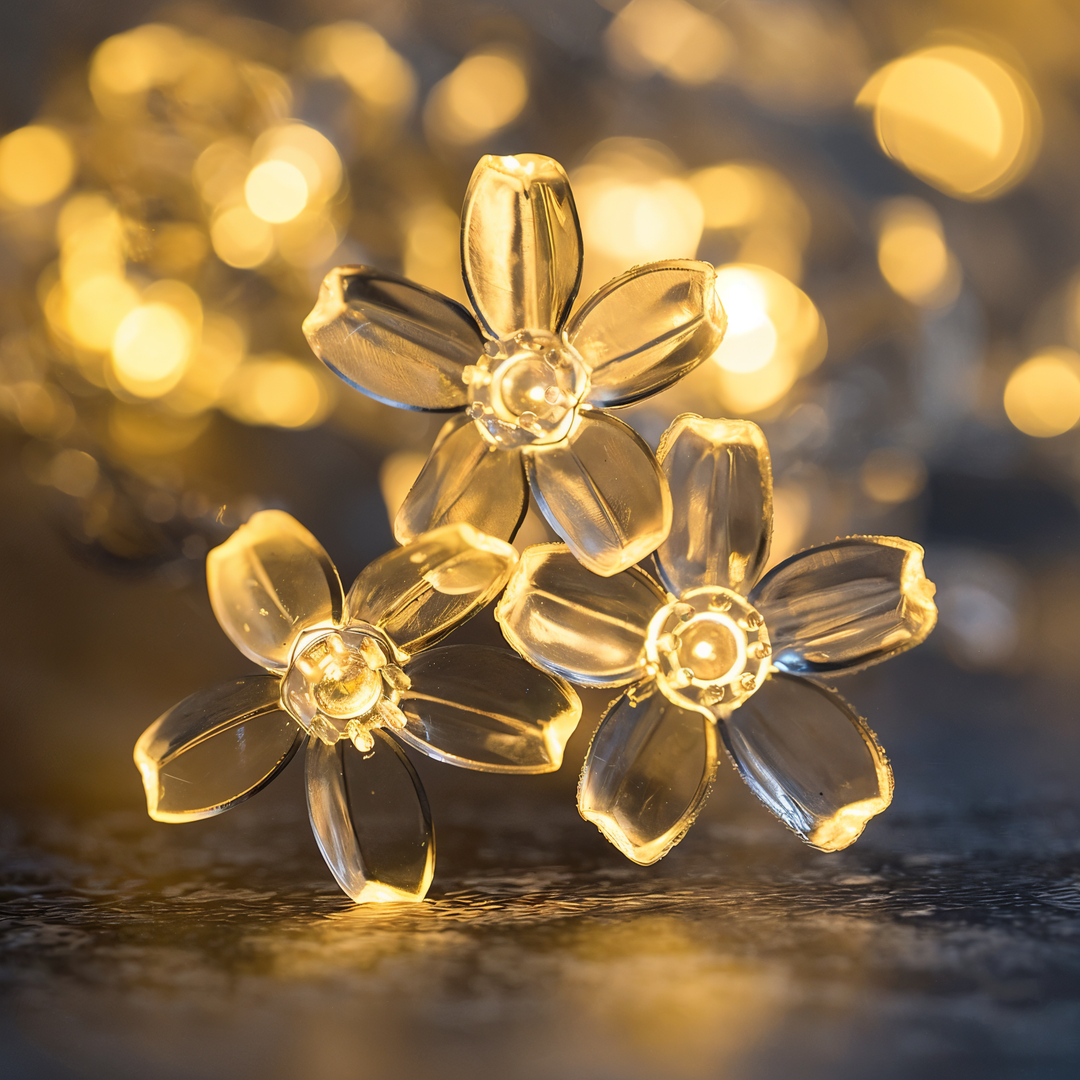 Glittrande Ljus - Dekorativa Bollar, Blommor, Stjärnor, Snöflingor LED Ljus